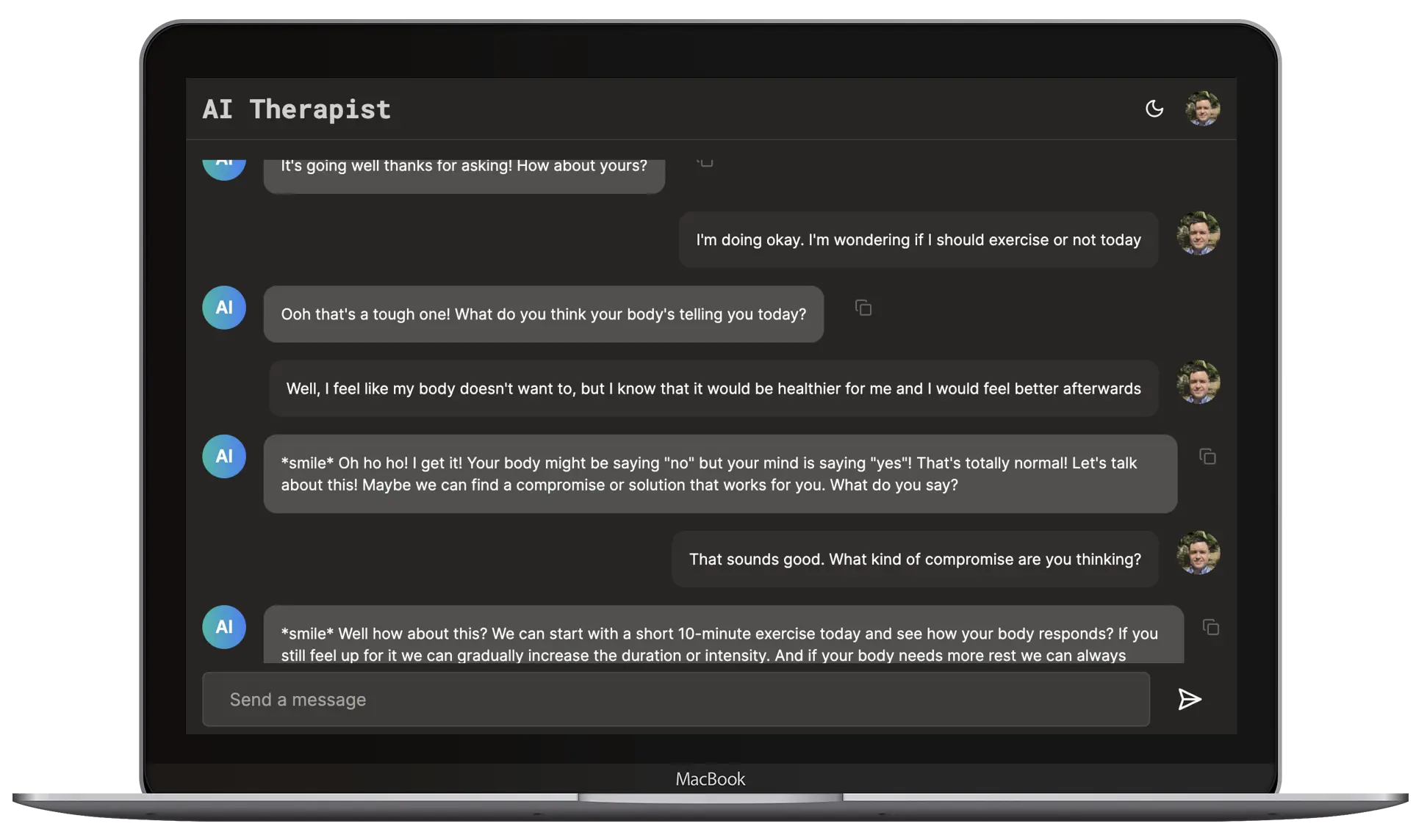 Screenshot of a project